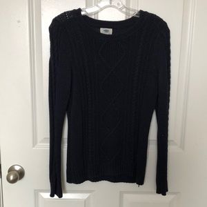 Old Navy navy blue cable knit sweater